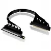 Thermaltake PCI-E 4.0 dubultais 90 grādu riser kabelis, 40 cm, melns