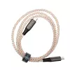 USB-C uz USB-C uzlādes kabelis FIXED FIXDLED-CC-RA ar PD atbalstu un fiksētu garumu, iebūvētu varavīksnes LED