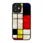 Aizsargapvalks iKins Apple iPhone 12 mini — melns Mondrian dizains