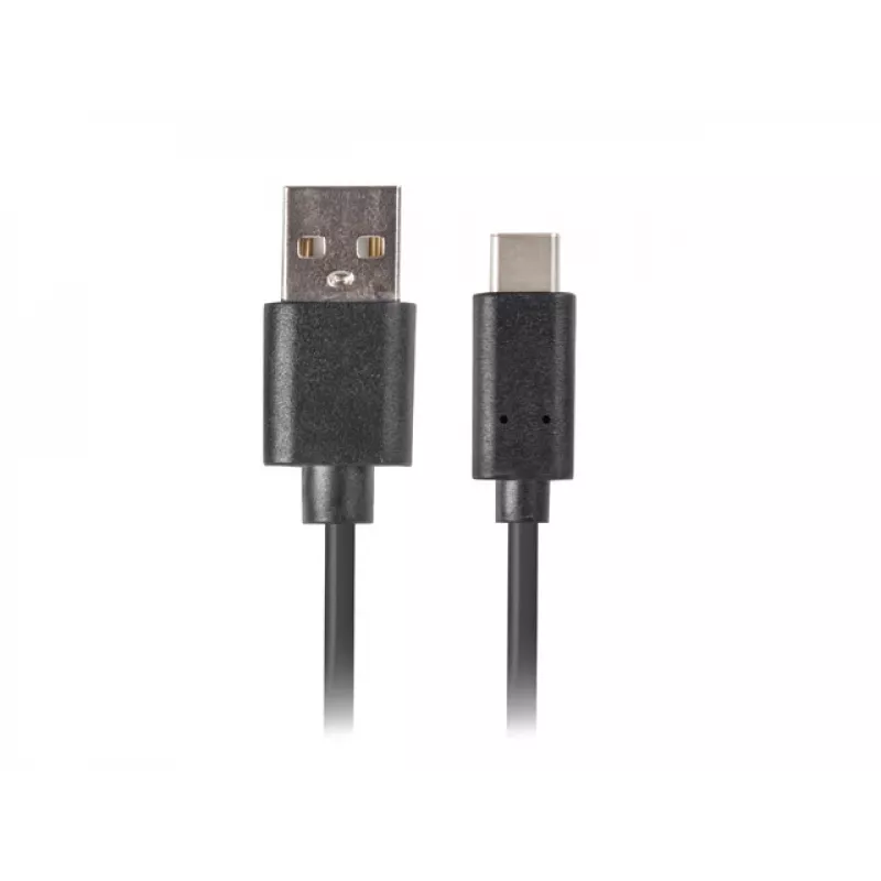 USB 2.0 kabelis LANBERG CA-USBO-20CU-0010-BK — USB A uz USB C, 1 m, melns, 480 Mbit/s
