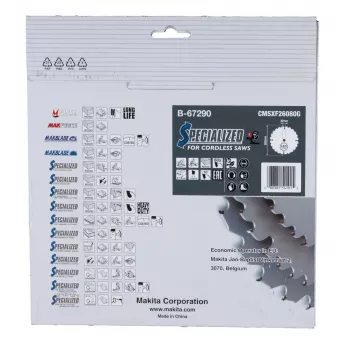 T.C.T. zāģa asmens 260X2.15X30mm 10° T80 EFFICUT