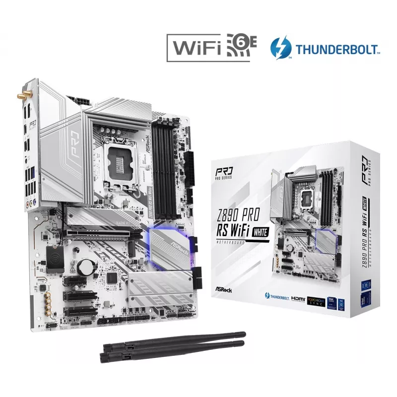 Mātesplate ASRock Z890 Pro RS WiFi White Intel Z890 LGA 1851 ATX