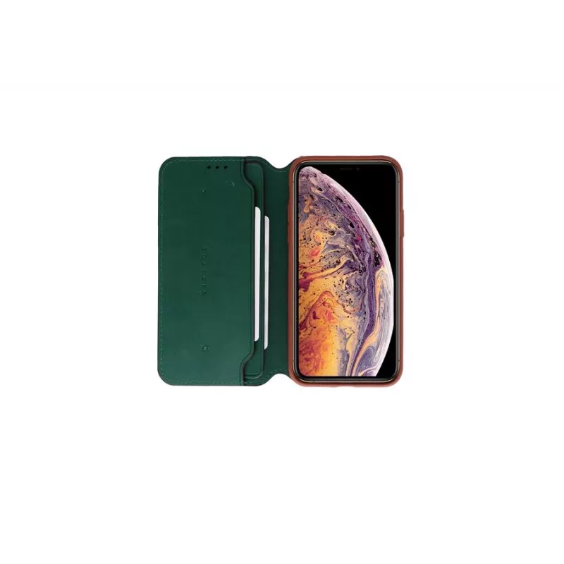 VixFox viedais folio maciņš Huawei P20 — meža zaļš aizsargājošs folio vāciņš