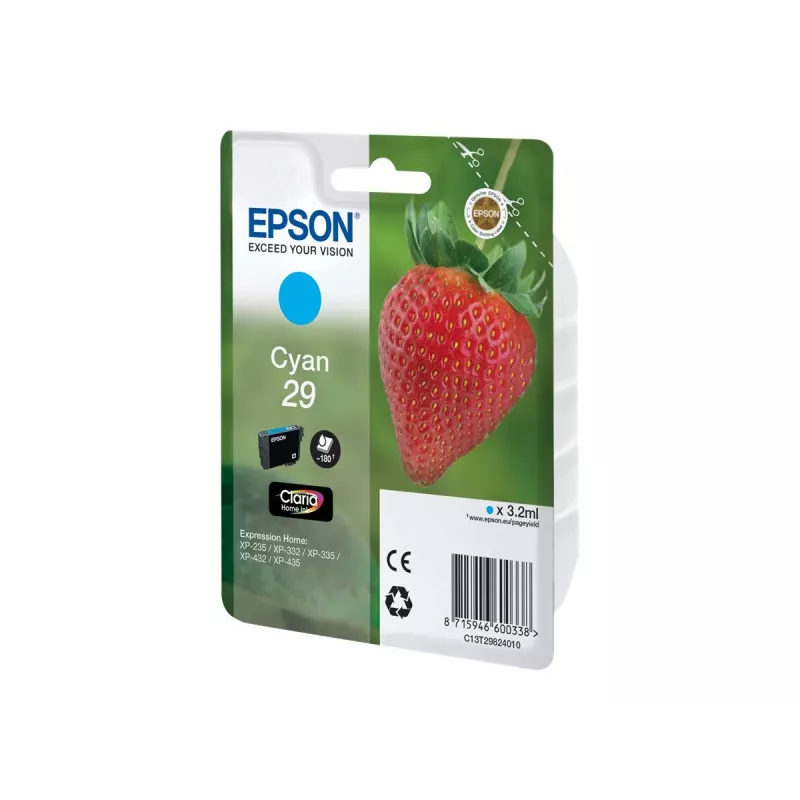 Epson Strawberry 29 C tintes kasetne 1 gab. Oriģināla standarta ietilpība ciāna