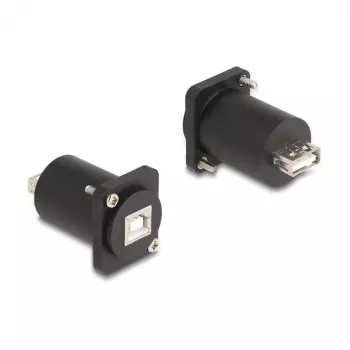 DeLOCK D-Type modulis USB 2.0 Type-B mātīte uz Type-A mātīte melns