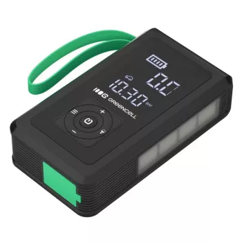 Ārējais akumulators zaļa Cell CJSGC03 8000 mAh Li‑Ion, OLED displejs, USB‑C & USB‑A, 500 mA izeja, iebūvēta lukturīša