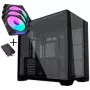 Lian Li O11 Vision Compact PC korpusa komplekts + 3x UNI FAN SL-INF 120 Reverse Blade ventilaators - melns