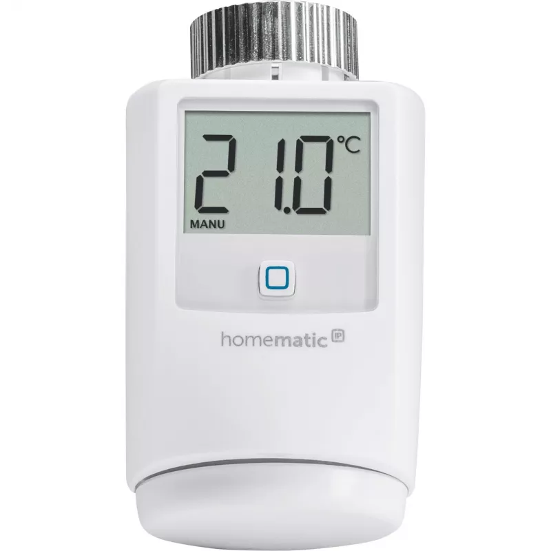eQ-3 AG Homematic IP HMIP-eTRV, RF, 868,3 MHz, Balts, M30 x 1,5, IP20, Digitāls