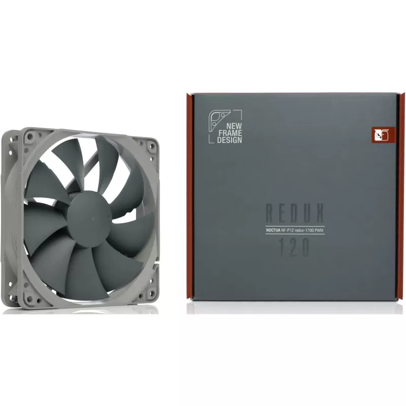 Ventilators Noctua NF P12 redux-1700 PWM, 120 mm, 12 V, 1700 RPM, 4-pin PWM, 120.2 m³/h, 25.1 dB