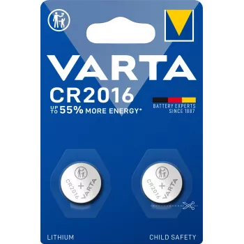 VARTA Electronics Battery CR2016 Lithium 90 mAh 3V VE 2 (06016101402)