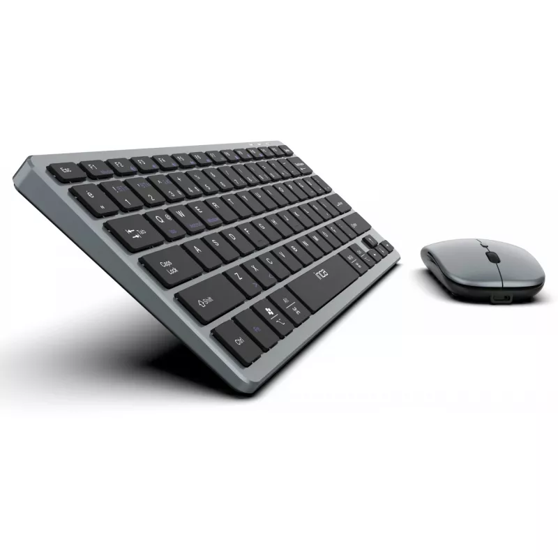 INCA IBK-572BT bezvadu tastatūras un peles komplekts, pelēkā krāsā