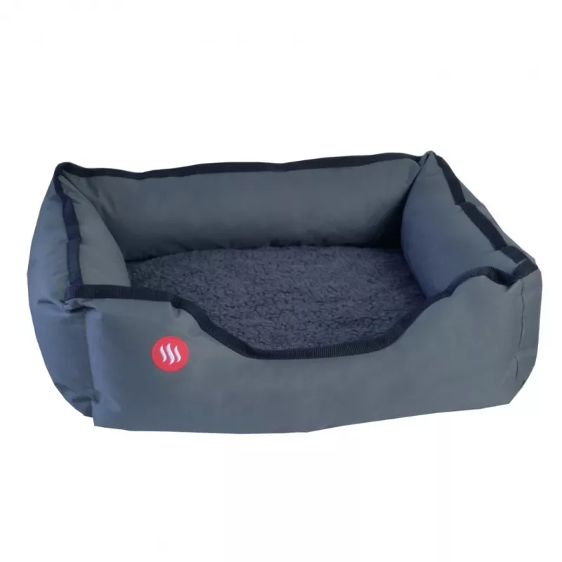 Apsildāma mājdzīvnieku gulta Glovii GPETH suņiem un kaķiem 580x450x180 mm, poliestera pārvalks, neslīdoša pamatne
