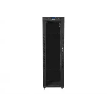 Brīvi stāvošs plauktu skapis LANBERG 42U FF01-6842-12BL 600×800×2127,5 mm, 1200 kg, IP20, atslēgas slēdzene, riteņi