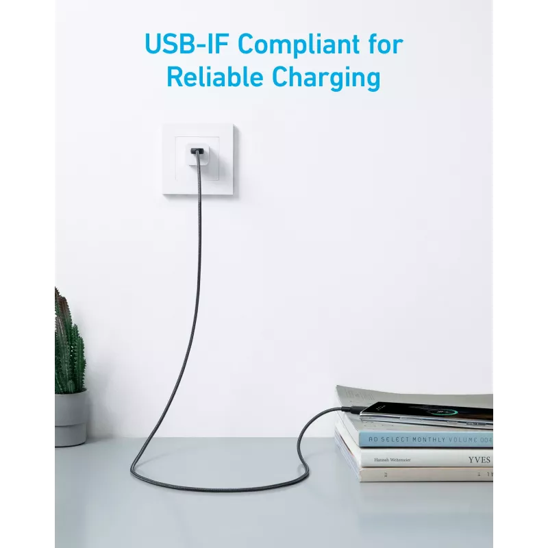 Anker Innovations 322 USB-A uz USB-C kabelis, neilons, 1,8 m, melns - kabelis - digitāls/dati