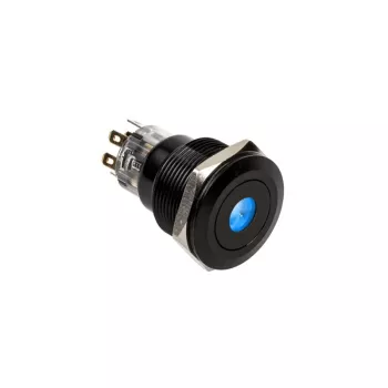DimasTech vandāldroša spiedpoga 22 mm Melnsline Dot RGB PD223