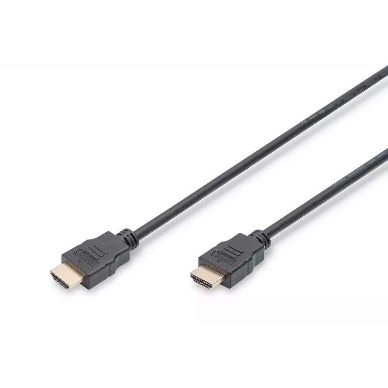 Assmann HDMI ātrgaitas savienojuma kabelis. A tipa vīr./vīr. 5,0 m. ar Ethernet. agrāk HDMI 1.4. UL. melns. zelts (AK-330114-050-S)