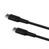 USB-C–USB-C fiksēts kabelis FIXED FIXDLS-CC2-BK — 2 m, 60 W