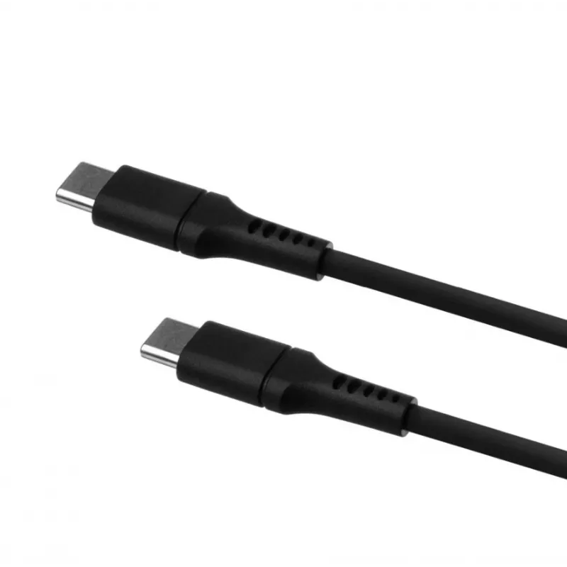 USB-C–USB-C fiksēts kabelis FIXED FIXDLS-CC2-BK — 2 m, 60 W