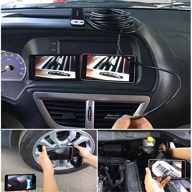 WiFi endoskops MEDIA-TECH MT4099, 8 mm zonde, 5 m kabelis, IP67, 1280×720@30fps, 70° skatīšanās leņķis, 800 mAh baterija
