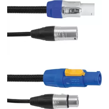 DMX kombi kabelis EUROLITE 30227780 P-Con uz 3 kontaktu XLR, 1,5 m