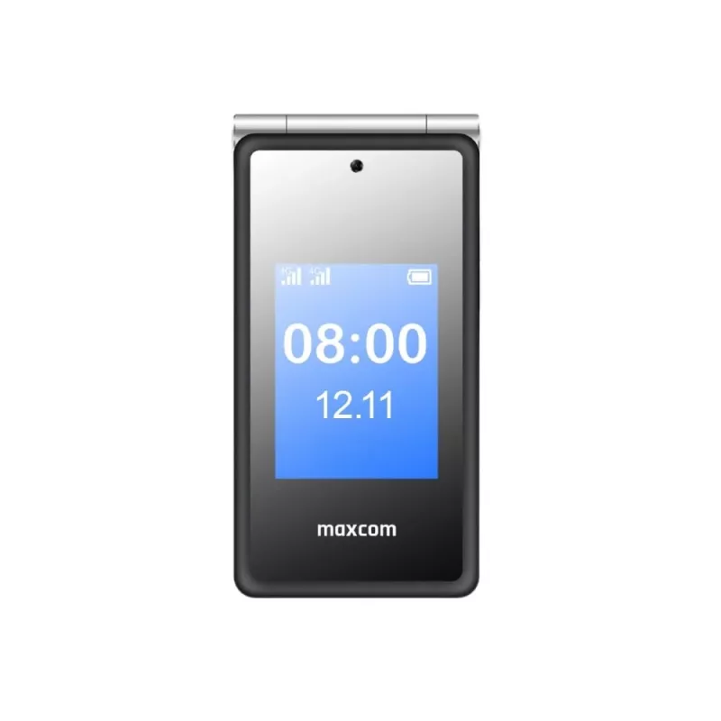 Flip telefons MM 835L 4G divas SIM kartes melns