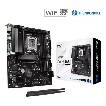 Mātesplate ASRock Z890 Pro-A WiFi — Intel Z890, LGA 1851, ATX, DDR5, 4x DIMM, 256GB, Wi‑Fi 6E, 2.5Gb LAN