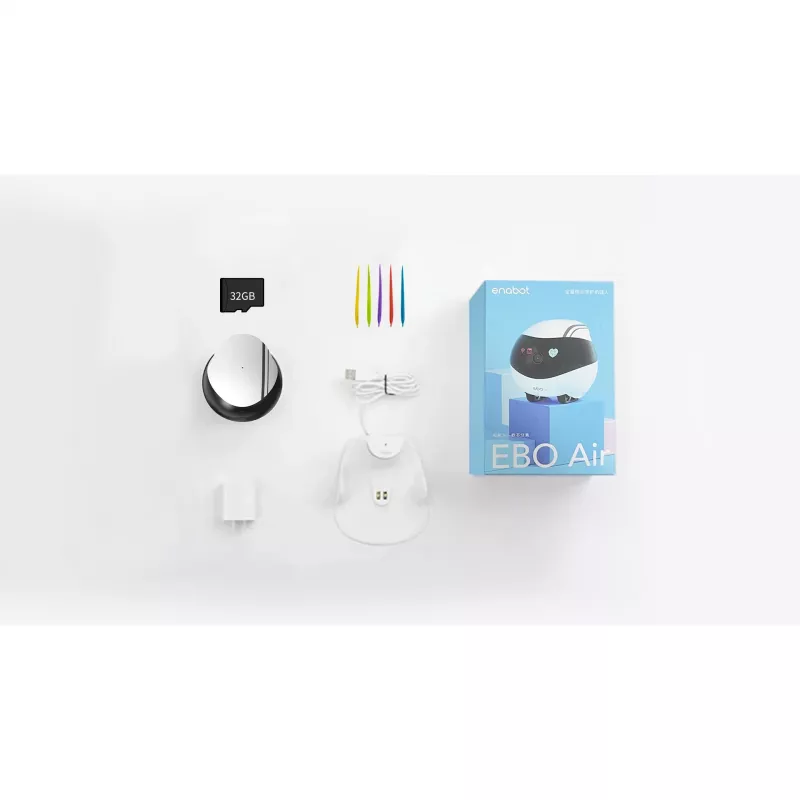 ENABOT Ebo Air AI Robots Balts un Melns