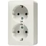 JUNG Schuko kontaktligzda 6020A AP600 divvietīga balta 6020A (6020A)