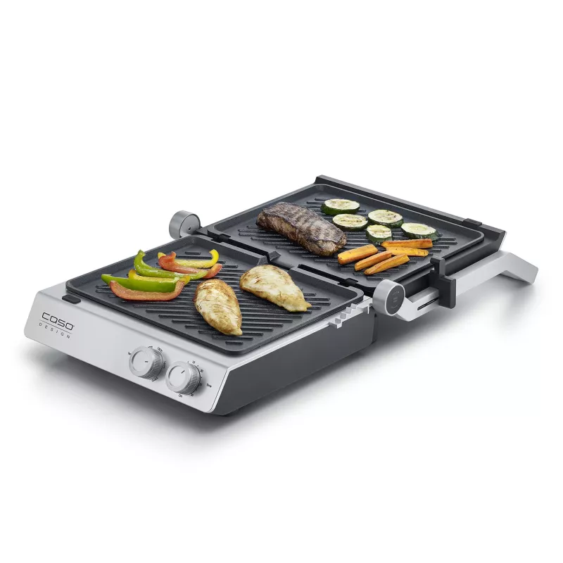 Caso Double Contact Grill | SteakChef | Kontaktgrils | 2000 W | Nerūsējošais tērauds