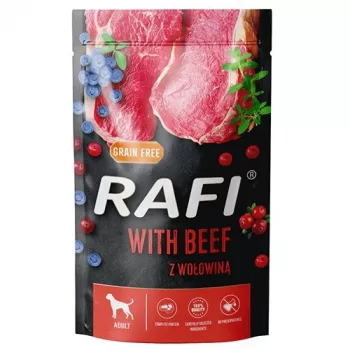 DOLINA NOTECI Rafi ar liellopu gaļu - mitrā suņu barība - 500g