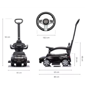 Stumjamā mašīnīte milly mally Mercedes C-Class Melns, modelis 6107