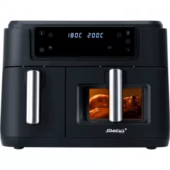 Dubultā gaisa cepeškrāsns HF 9500 DUO (melna, 2400 W, 2 grozi 6 l + 3,5 l)