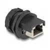 DeLOCK RJ45 Cat.6A savienotājs IP67 ūdensizturīgs putekļu necaurlaidīgs melns