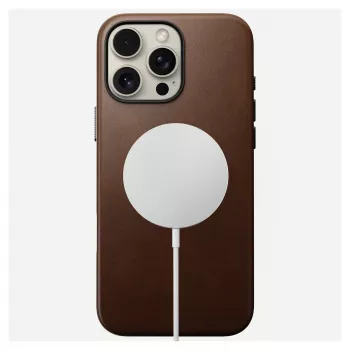 Mobilā telefona vāciņš Nomad NM01389385 iPhone 16 Pro Max, 17,5 cm (6,9 collas), brūns, alumīnijs/PC/mikrošķiedra/āda