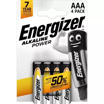 ENERGIZER BATTERY ALKALINE POWER AAA LR03 4 GABALI