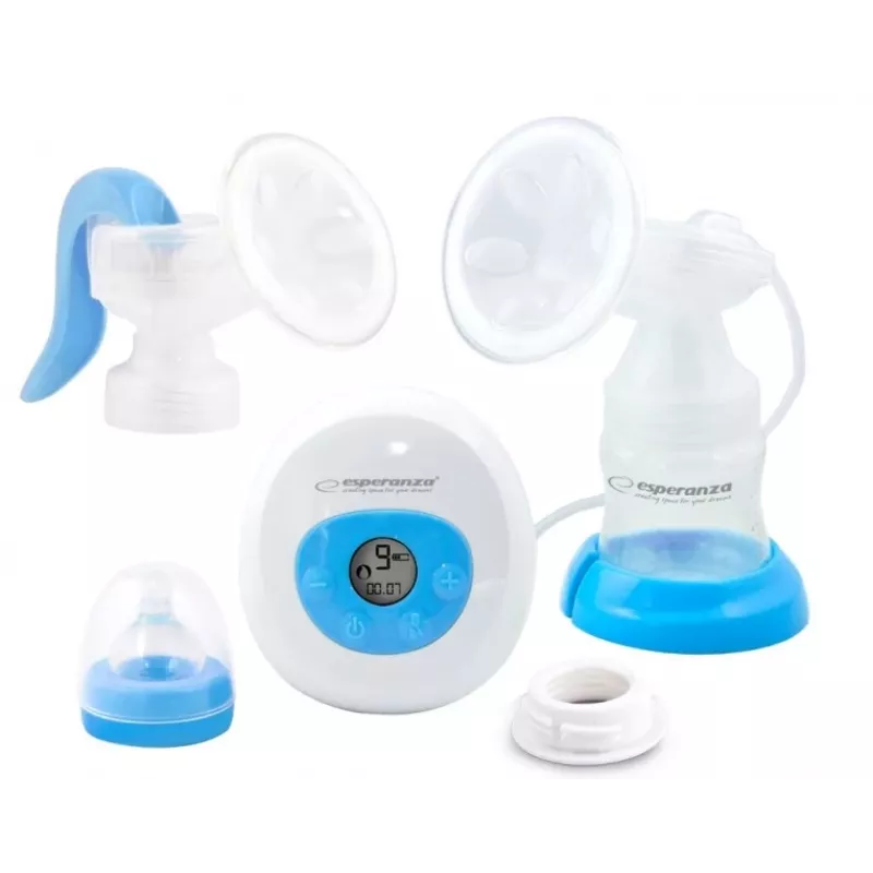 Krūts sūknis ESPERANZA ECM003B Electronic 150 ml, iebūvēts displejs, zils/baltss, 100–240 V maiņstrāva