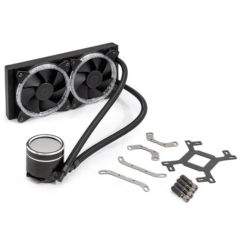 Universāls šķidruma dzesētājs BitsPower Cyclops 240 — melns/sudrabota, 240 mm radiators