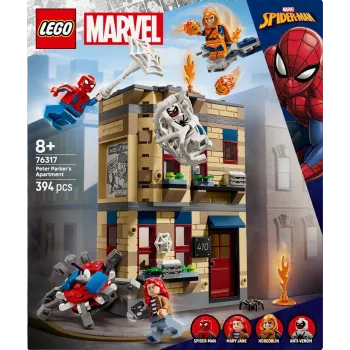 LEGO Marvel komplekts 76317 Pītera Pārkera dzīvoklis ar Zirnekļcilvēka minifigūru
