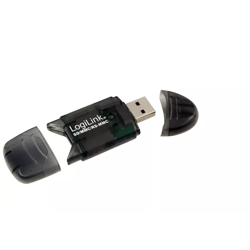 Karšu lasītājs LOGILINK CR0007 USB 2.0 SD/MMC, melns, līdz 480 Mbit/s