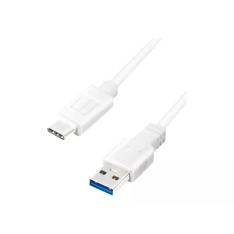 USB kabelis LogiLink CU0174 USB 3.2 Gen 1 1m USB A USB C Balts