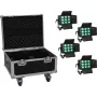 LED gaismu komplekts EUROLITE CLS-9 QCL RGB/WW 9x7W — 9 gaismekļi, RGB + silti balta, 7W LED katrs