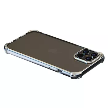 Soft case Devia iPhone 12 Pro Max — triecienizturīgs spīdīgs sudrabs