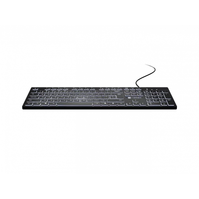 Vadu tastatūra NATEC HERRING GLOW ASV izkārtojums ar baltu fona apgaismojumu