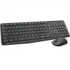 Logitech MK235 Bezvadu tastatūras un peles komplekts, pilna izmēra, pelēks