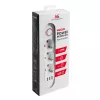 Strāvas sloksne MACLEAN MCE394W — 3 rozetes, 3×USB 2.1A, 110–240V AC, 2500W, 1,5 m kabelis, balta