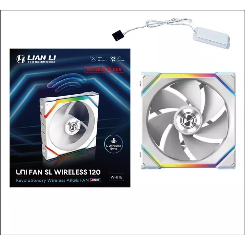 Fan Lian Li UNI FAN SL Wireless 120 12 cm Balts 31 dB 64 cfm