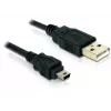 USB kabelis DeLOCK 82252 USB 2.0 1,5 m USB A Mini-USB B melns
