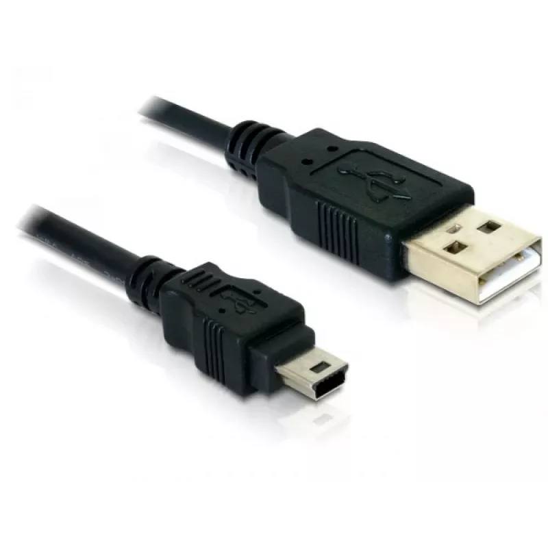 USB kabelis DeLOCK 82252 USB 2.0 1,5 m USB A Mini-USB B melns