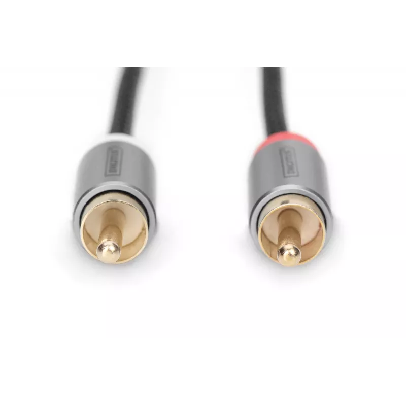 Digitus | Stereo 3,5 mm uz 2 RCA sadalītājs Y, tēviņš uz tēviņu | DB-510330-018-S | 3,5 mm stereo | 2x RCA spraudnis
