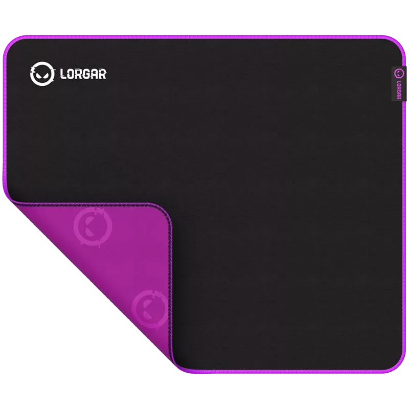 Lorgar Main 315, Gaming peles paliktnis, ātrgaitas virsma, purpura pretslīdes gumijas pamatne, izmērs: 500mm x 420mm x 3mm, svars 0.39kg